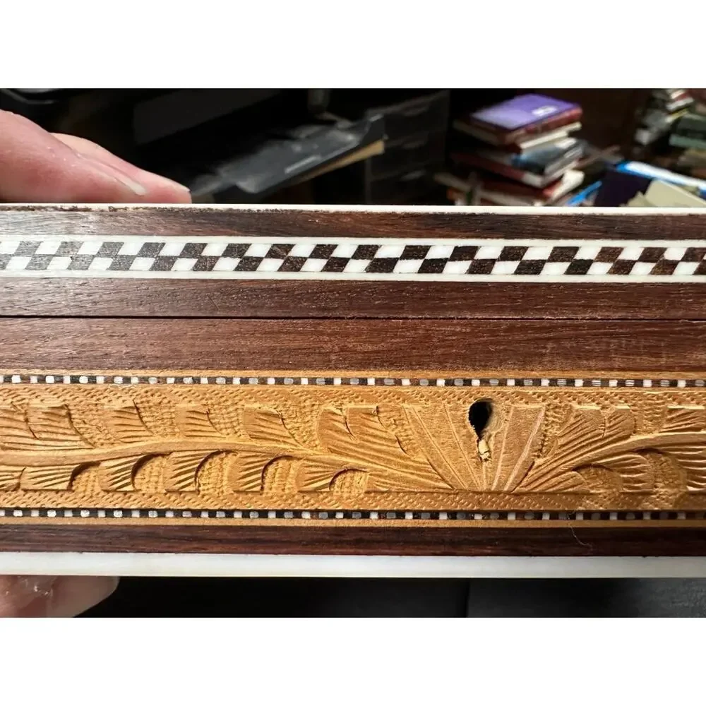 Inlaid & hand carved‎ wood mosaic